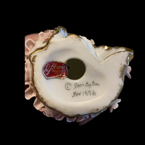 Vintage Lefton Girl with Pink Bloomers Figurine Signed by George Lefton - Picture 4 of 9